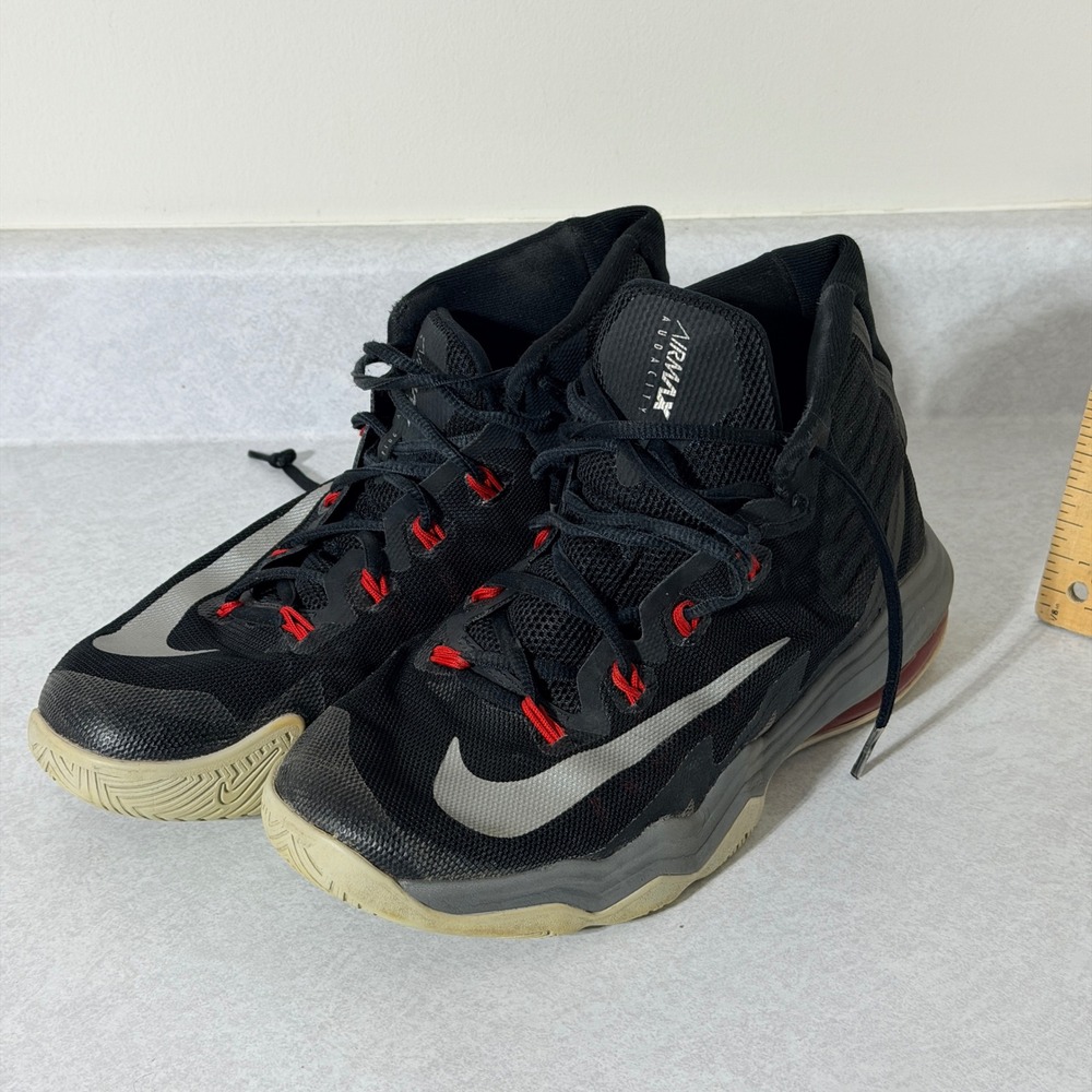 Nike Air‎ Max Audacity 2016 Mens Basketball Shoes Black Red 843884-003 Size 7.5